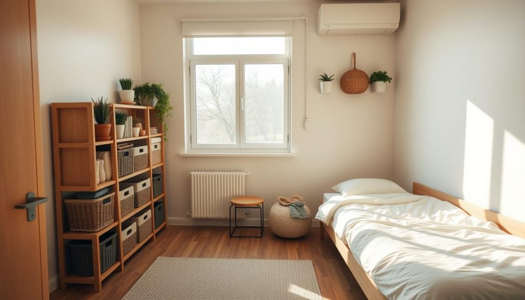 communal living bedroom setup