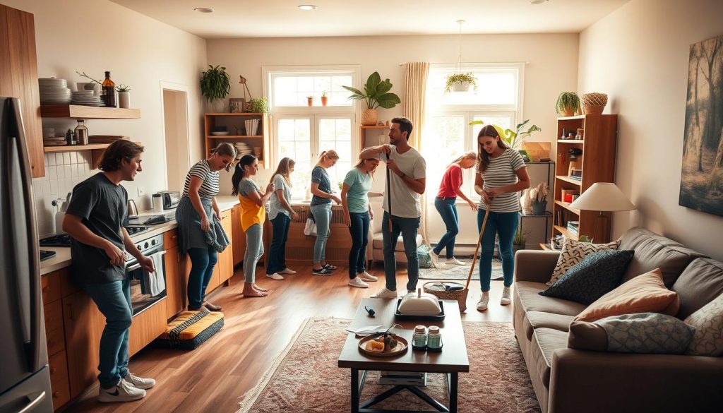 communal living cleaning
