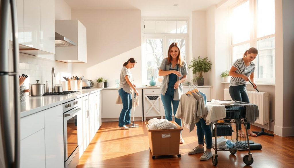 weekly cleaning coliving