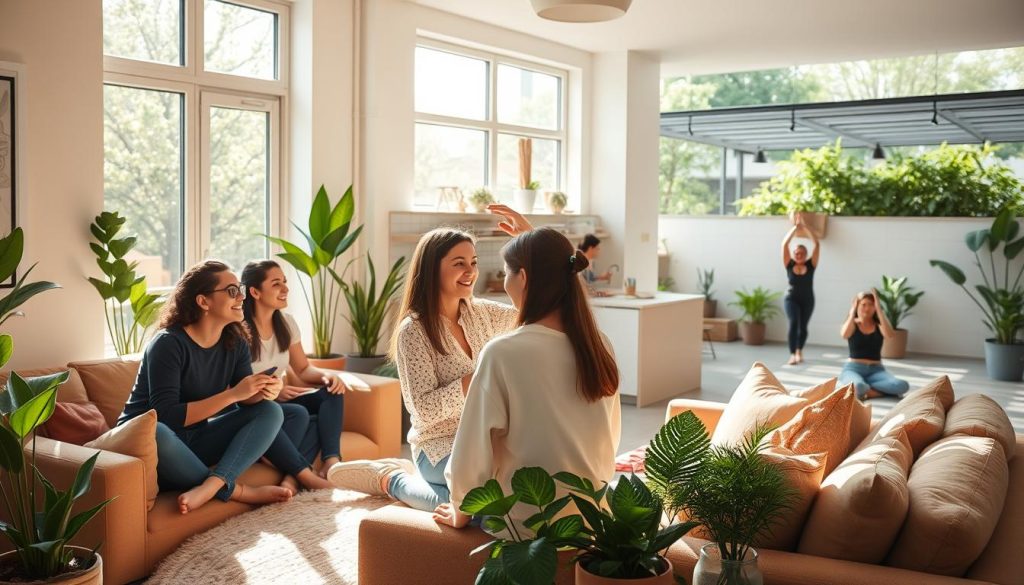 Wellbeing benefits in coliving spaces