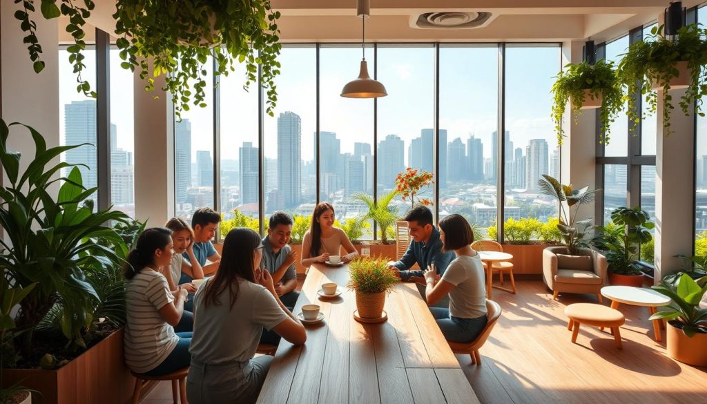 urban coliving singapore community space