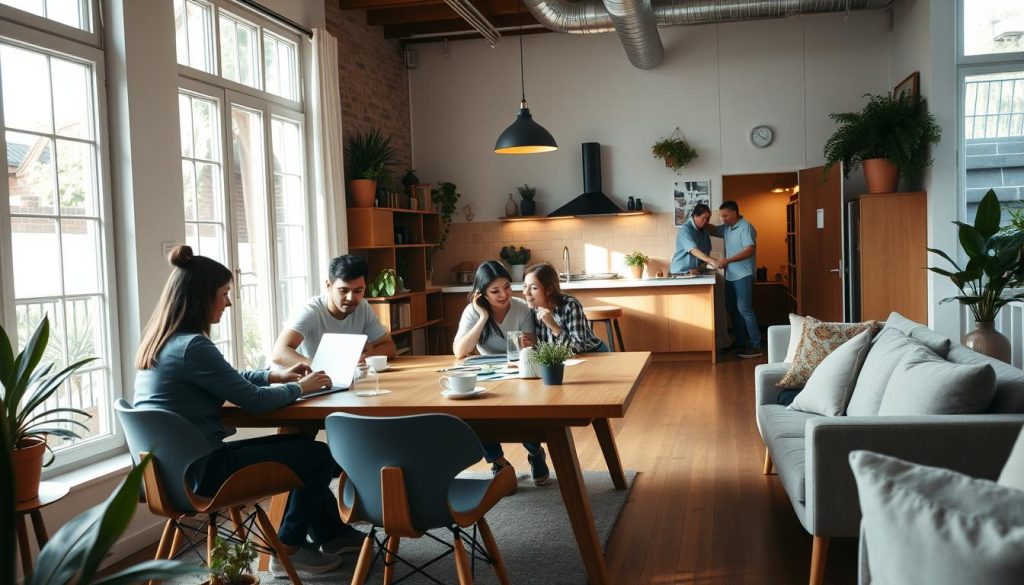 remote workers thriving in co-living community
