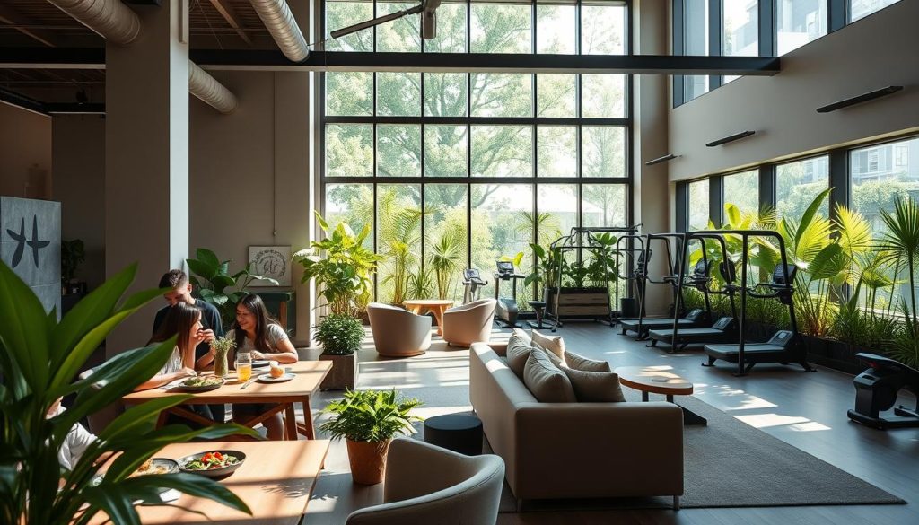 wellness-focused co-living amenities