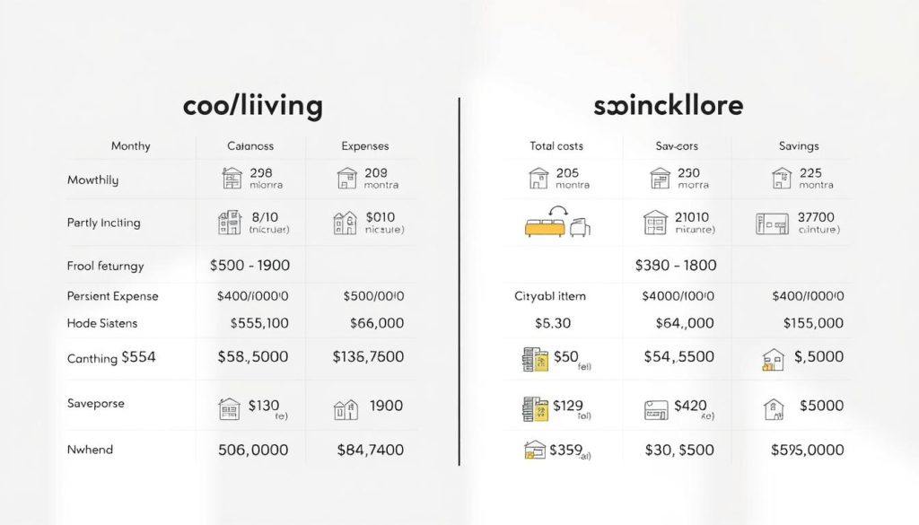 co living costs comparison