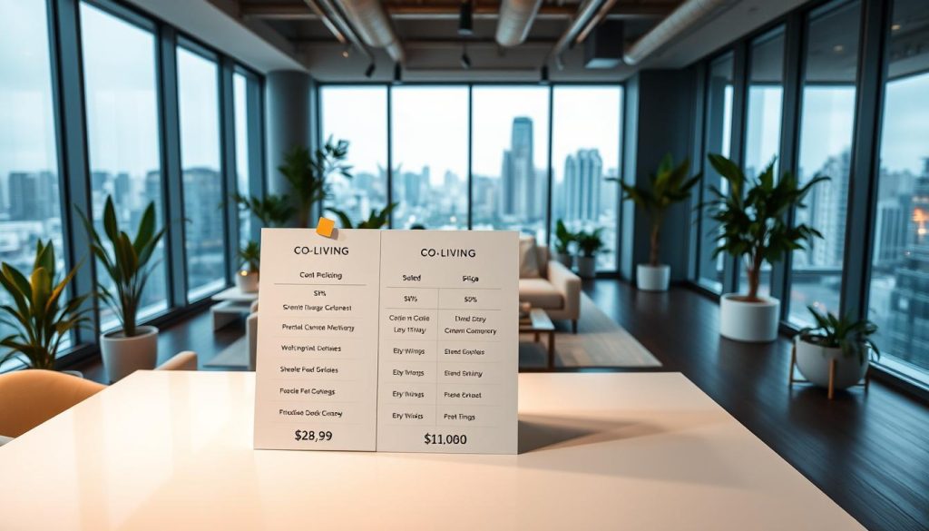 co-living pricing