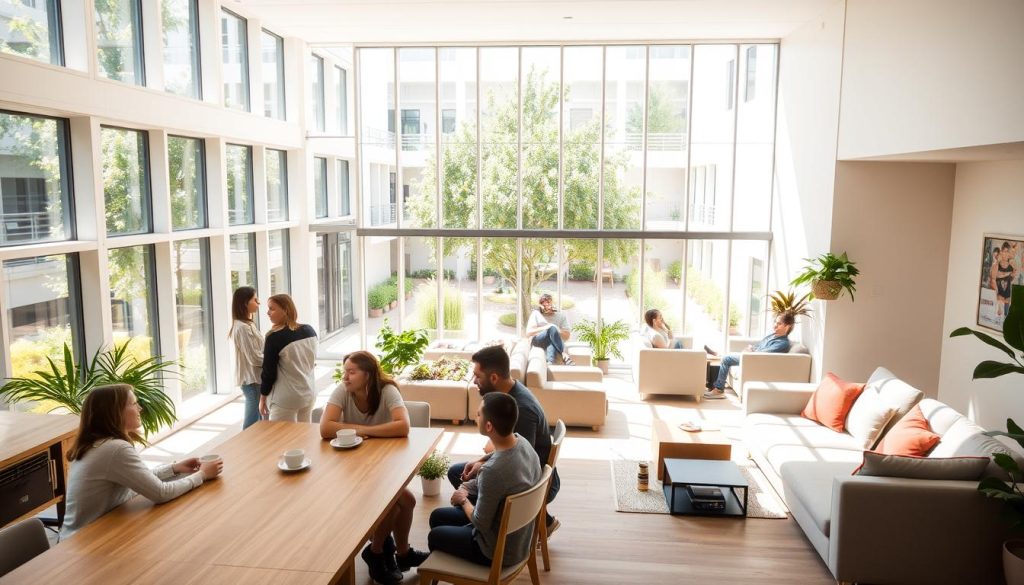 co-living social spaces concept