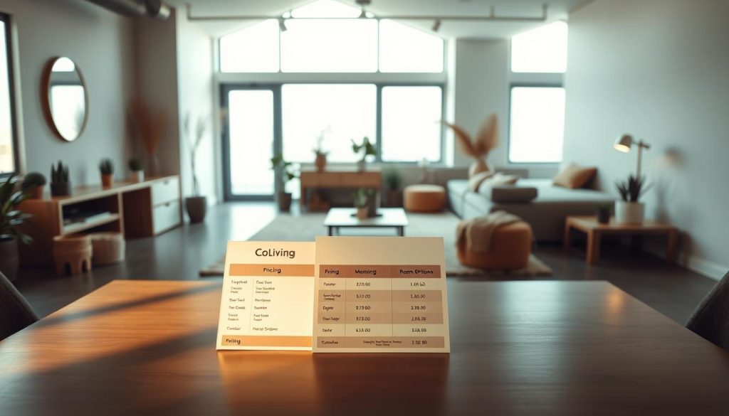 coliving pricing structure