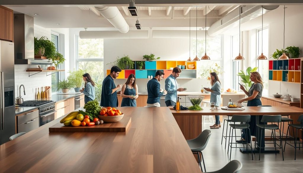 coliving shared kitchen