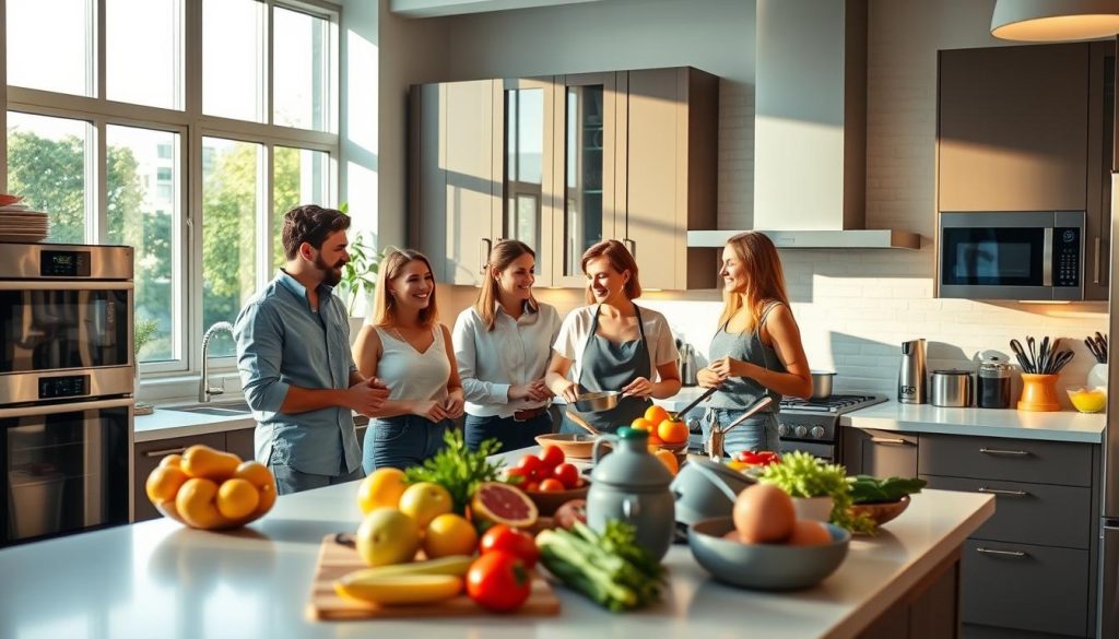 coliving shared kitchen