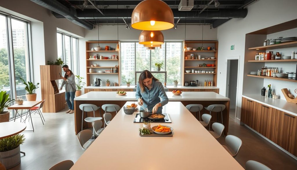 coliving shared kitchen